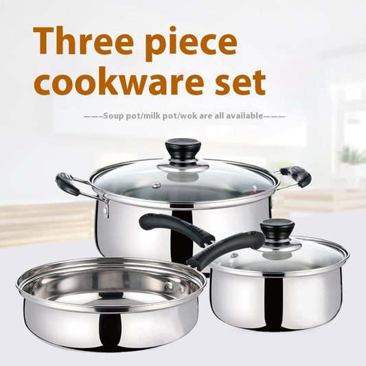 Stainless Steel Three Pot Set 16-20-22cm